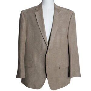 Andrew Fezza SZ 46L US Tan Light Ribbed Texture, Men's Sport Jacket Blazer